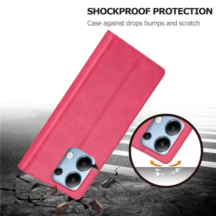 LC.IMEEKE For Xiaomi Redmi Note 13 Pro 4G / Poco M6 Pro 4G Leather Case Folio Stand View Phone Cover
