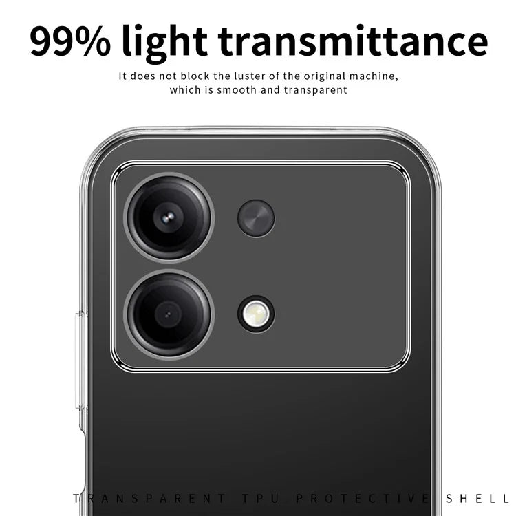 MOFI For Xiaomi Redmi Note 13R Pro 5G TPU Case Slim Fit Transparent Phone Cover