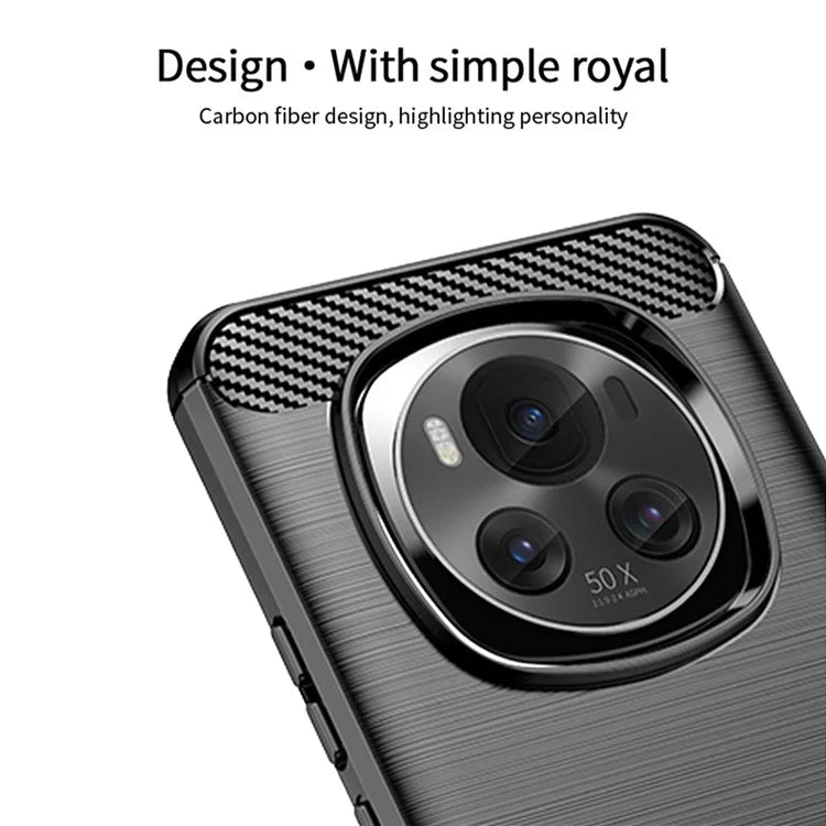 MOFI JK TPU Series-1 For Honor Magic6 5G Case Carbon Fiber Texture TPU Soft Back Cover