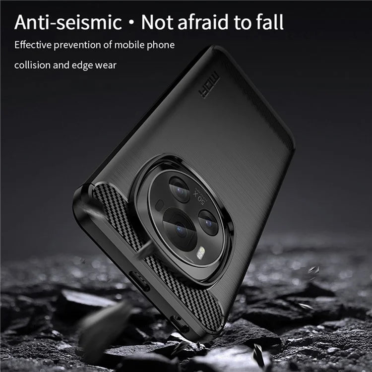 MOFI JK TPU Series-1 For Honor Magic6 5G Case Carbon Fiber Texture TPU Soft Back Cover