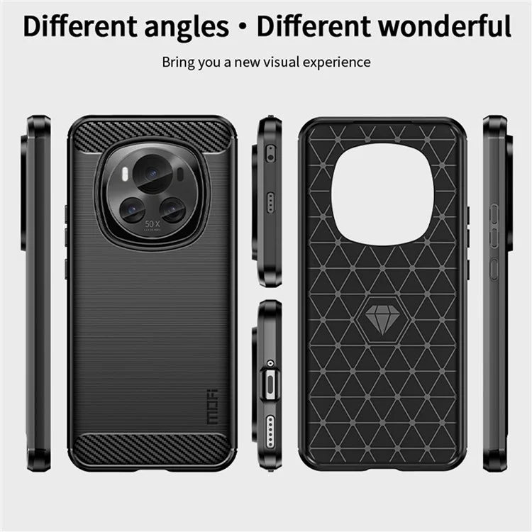 MOFI JK TPU Series-1 For Honor Magic6 5G Case Carbon Fiber Texture TPU Soft Back Cover