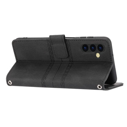 For Samsung Galaxy S24+ Phone Case Anti-scratch PU Leather+TPU Imprinted Cover