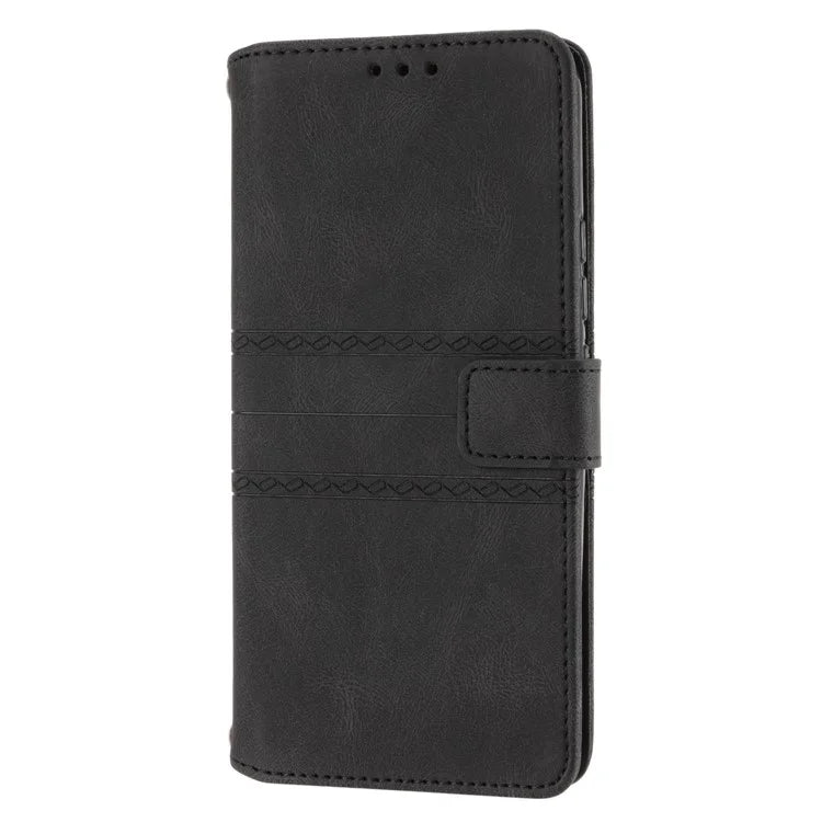 For Samsung Galaxy S24+ Phone Case Anti-scratch PU Leather+TPU Imprinted Cover