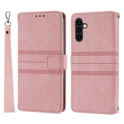 For Samsung Galaxy S24+ Phone Case Anti-scratch PU Leather+TPU Imprinted Cover