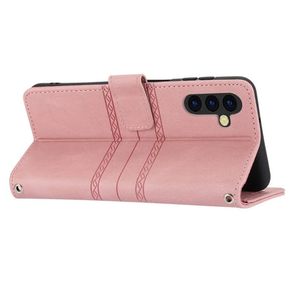 For Samsung Galaxy S24+ Phone Case Anti-scratch PU Leather+TPU Imprinted Cover