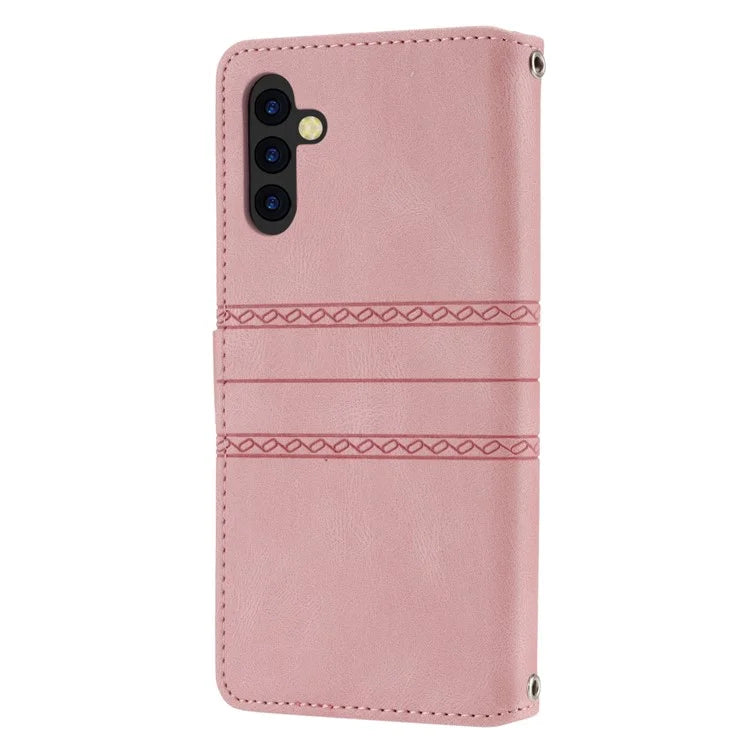 For Samsung Galaxy S24+ Phone Case Anti-scratch PU Leather+TPU Imprinted Cover