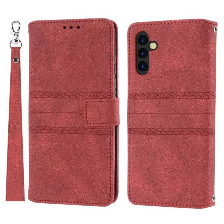 For Samsung Galaxy S24+ Phone Case Anti-scratch PU Leather+TPU Imprinted Cover
