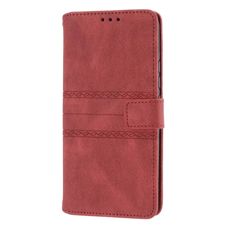 For Samsung Galaxy S24+ Phone Case Anti-scratch PU Leather+TPU Imprinted Cover