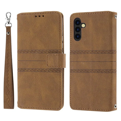For Samsung Galaxy S24+ Phone Case Anti-scratch PU Leather+TPU Imprinted Cover