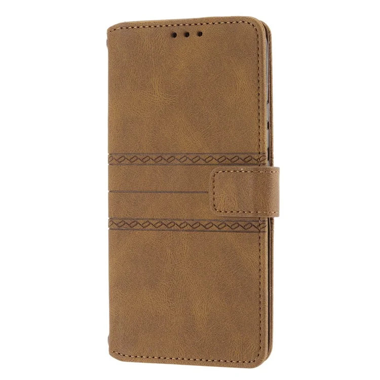 For Samsung Galaxy S24+ Phone Case Anti-scratch PU Leather+TPU Imprinted Cover