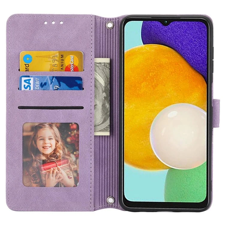 For Samsung Galaxy S24+ Phone Case Anti-scratch PU Leather+TPU Imprinted Cover
