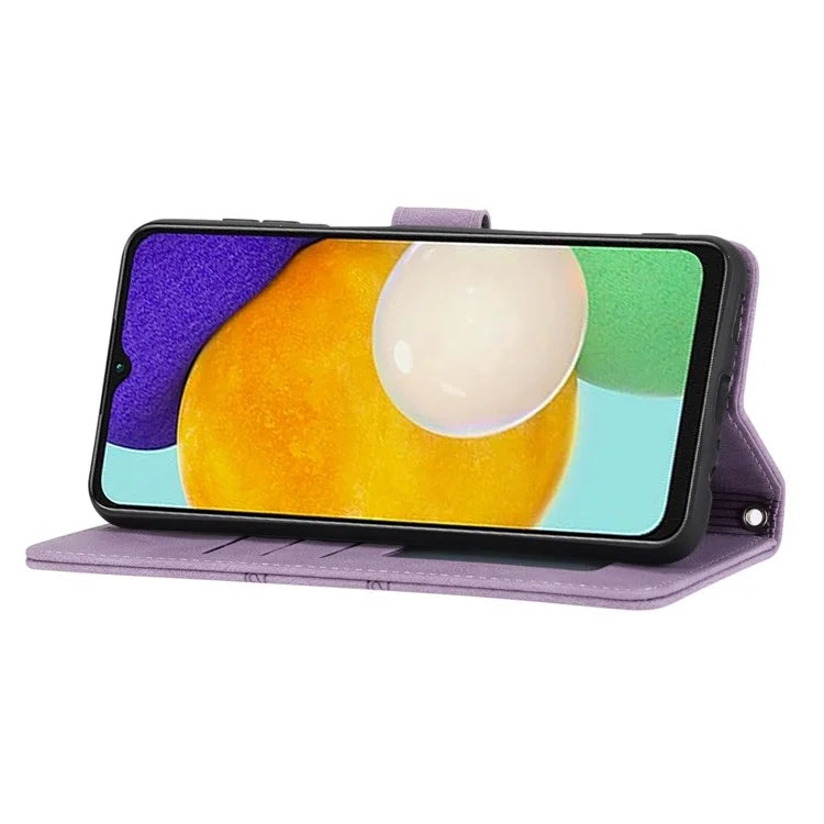 For Samsung Galaxy S24+ Phone Case Anti-scratch PU Leather+TPU Imprinted Cover