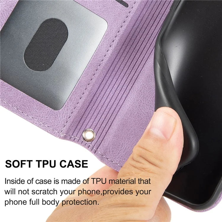 For Samsung Galaxy S24+ Phone Case Anti-scratch PU Leather+TPU Imprinted Cover