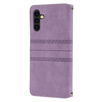 For Samsung Galaxy S24+ Phone Case Anti-scratch PU Leather+TPU Imprinted Cover