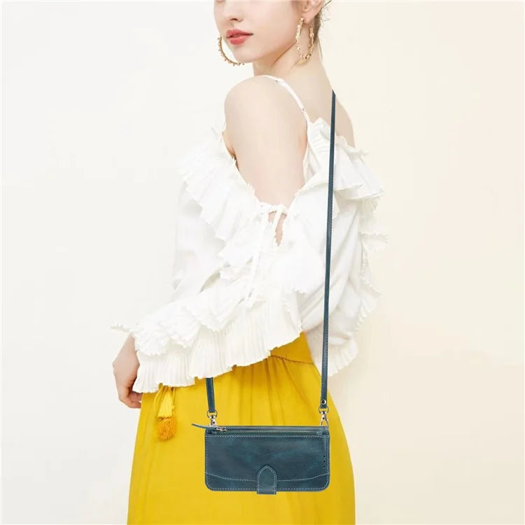 For Samsung Galaxy A15 4G / A15 5G Case Zipper Pocket Phone Protector with Crossbody Shoulder Strap