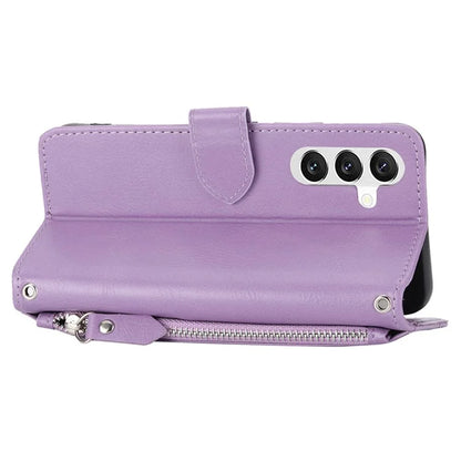 For Samsung Galaxy A15 4G / A15 5G Case Zipper Pocket Phone Protector with Crossbody Shoulder Strap