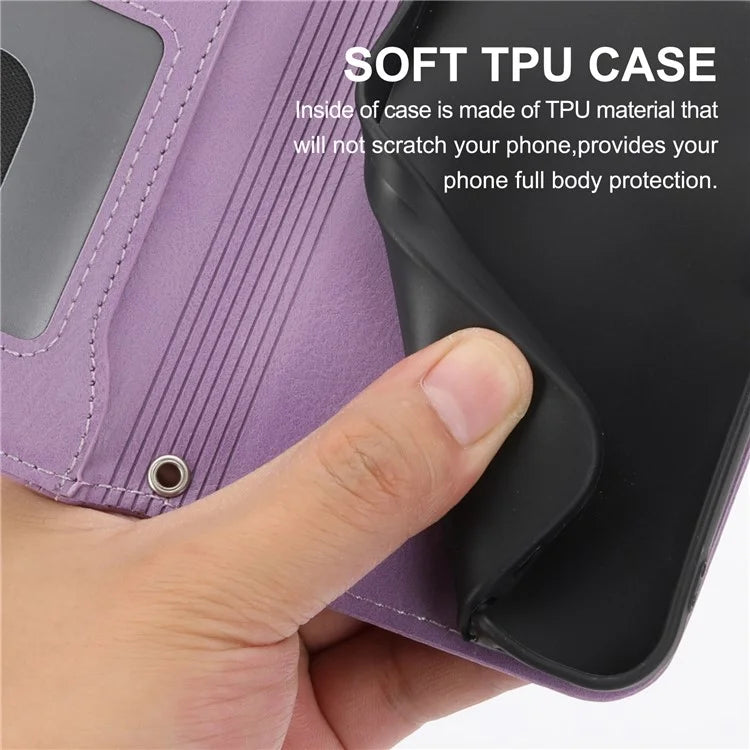 For Samsung Galaxy A15 4G / A15 5G Case Zipper Pocket Phone Protector with Crossbody Shoulder Strap