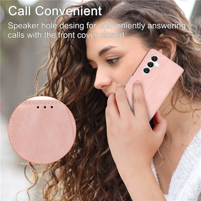 For Samsung Galaxy A15 4G / A15 5G Case Zipper Pocket Phone Protector with Crossbody Shoulder Strap