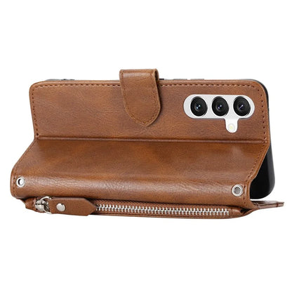 For Samsung Galaxy A15 4G / A15 5G Case Zipper Pocket Phone Protector with Crossbody Shoulder Strap