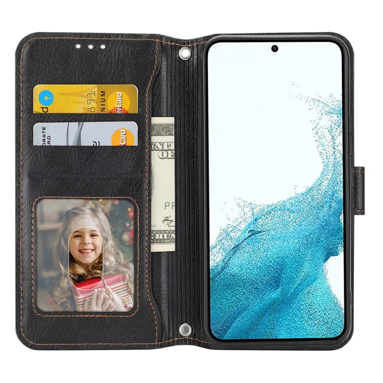For Samsung Galaxy A15 4G / A15 5G Case Zipper Pocket Phone Protector with Crossbody Shoulder Strap