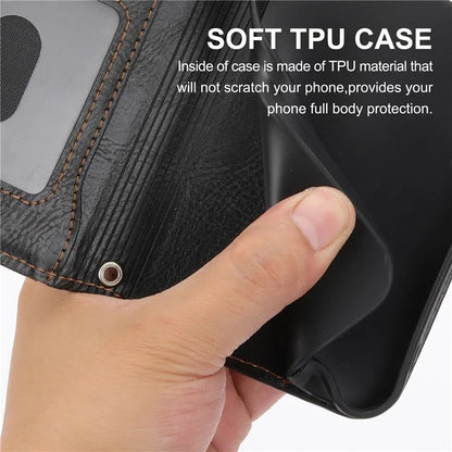 For Samsung Galaxy A15 4G / A15 5G Case Zipper Pocket Phone Protector with Crossbody Shoulder Strap