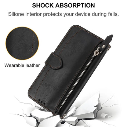 For Samsung Galaxy A15 4G / A15 5G Case Zipper Pocket Phone Protector with Crossbody Shoulder Strap