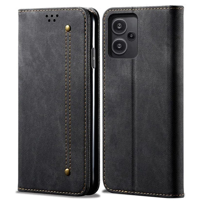 For Xiaomi Redmi Note 13 Pro+ 5G Phone Case Jeans Cloth Texture Leather Cover