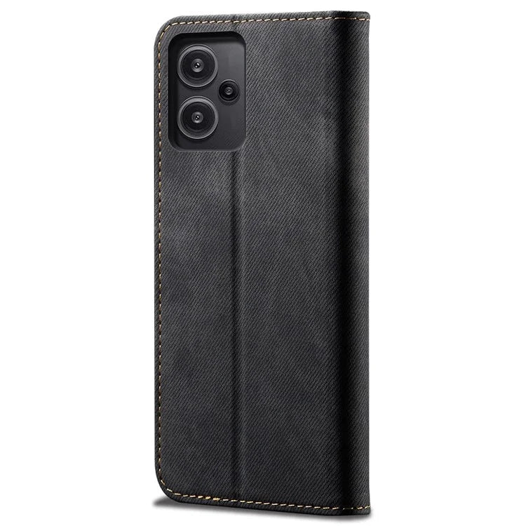 For Xiaomi Redmi Note 13 Pro+ 5G Phone Case Jeans Cloth Texture Leather Cover