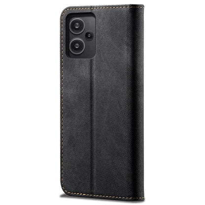 For Xiaomi Redmi Note 13 Pro+ 5G Phone Case Jeans Cloth Texture Leather Cover