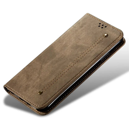 For Xiaomi Redmi Note 13 Pro+ 5G Phone Case Jeans Cloth Texture Leather Cover