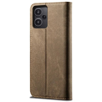For Xiaomi Redmi Note 13 Pro+ 5G Phone Case Jeans Cloth Texture Leather Cover