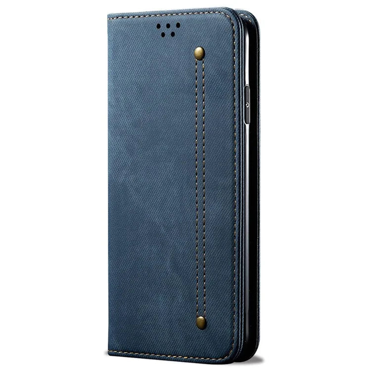 For Xiaomi Redmi Note 13 Pro+ 5G Phone Case Jeans Cloth Texture Leather Cover