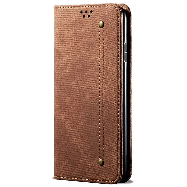 For Xiaomi Redmi Note 13 Pro+ 5G Phone Case Jeans Cloth Texture Leather Cover
