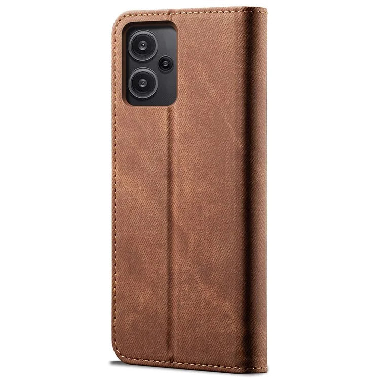 For Xiaomi Redmi Note 13 Pro+ 5G Phone Case Jeans Cloth Texture Leather Cover