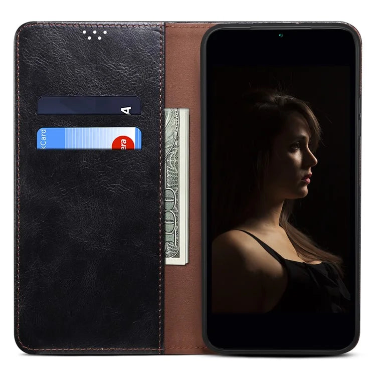 For Xiaomi Redmi Note 13 Pro+ 5G Phone Case Waxy Crazy Horse Texture Wallet Cover