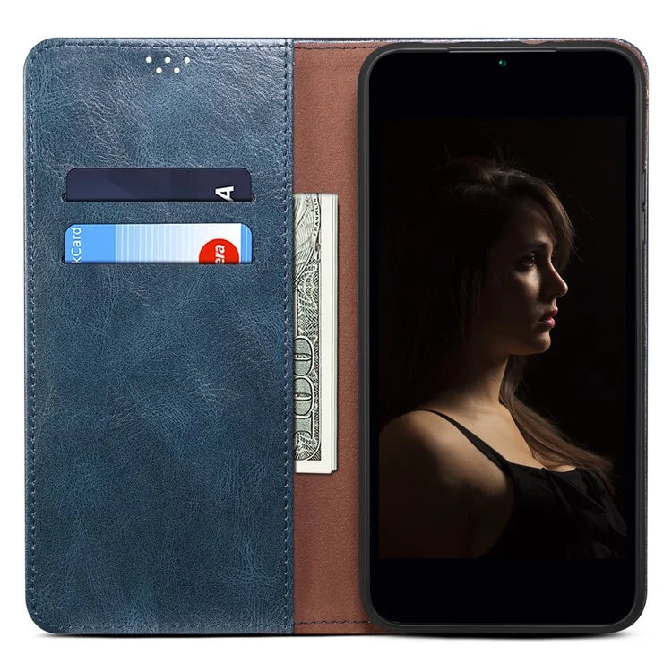 For Xiaomi Redmi Note 13 Pro+ 5G Phone Case Waxy Crazy Horse Texture Wallet Cover