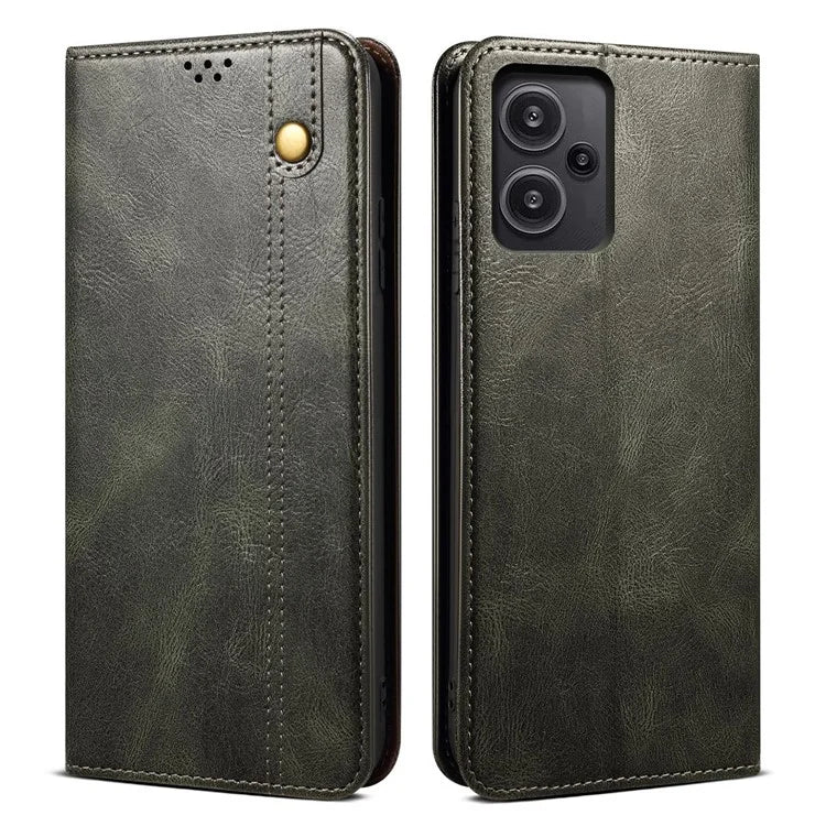 For Xiaomi Redmi Note 13 Pro+ 5G Phone Case Waxy Crazy Horse Texture Wallet Cover