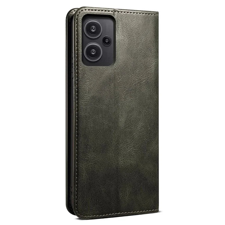 For Xiaomi Redmi Note 13 Pro+ 5G Phone Case Waxy Crazy Horse Texture Wallet Cover