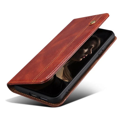 For Xiaomi Redmi Note 13 Pro+ 5G Phone Case Waxy Crazy Horse Texture Wallet Cover