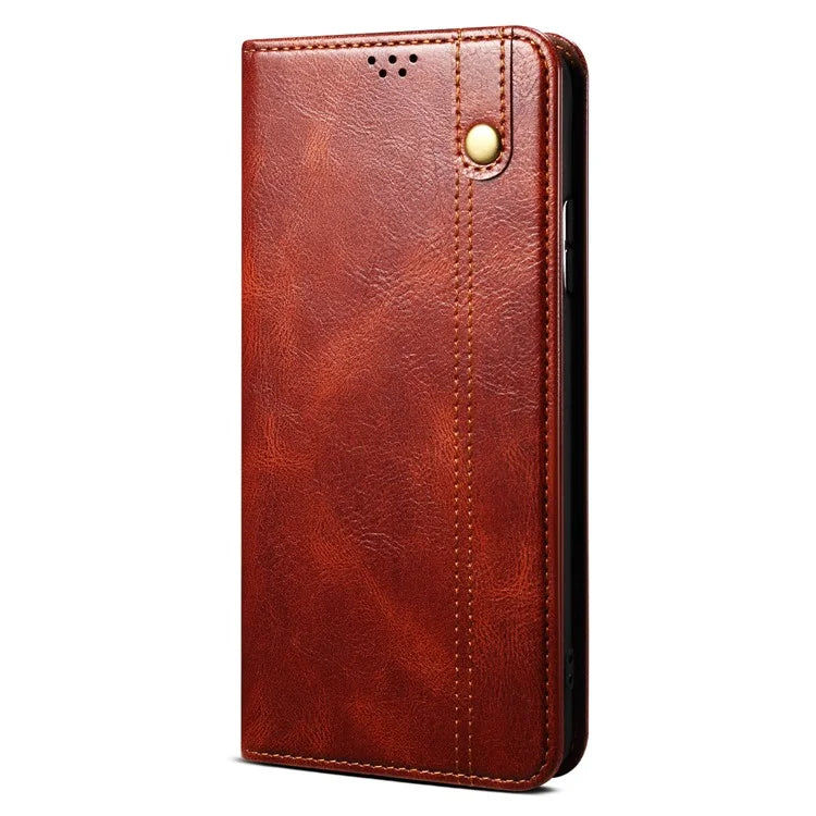 For Xiaomi Redmi Note 13 Pro+ 5G Phone Case Waxy Crazy Horse Texture Wallet Cover