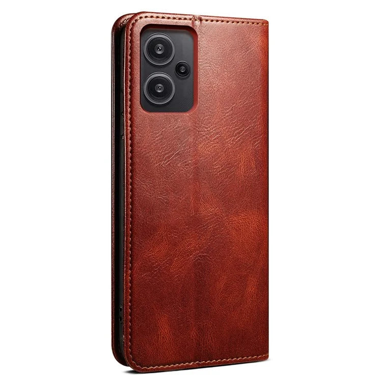 For Xiaomi Redmi Note 13 Pro+ 5G Phone Case Waxy Crazy Horse Texture Wallet Cover
