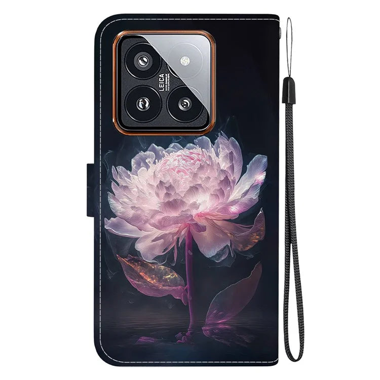 For Xiaomi 14 Pro Phone Case Leather Phone Cover with Wrist Strap