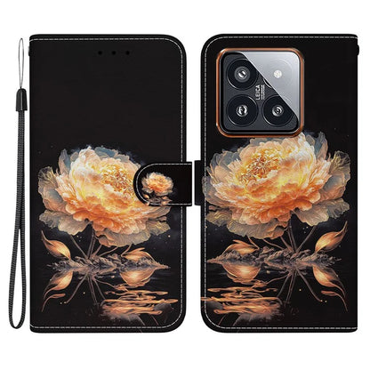 For Xiaomi 14 Pro Phone Case Leather Phone Cover with Wrist Strap