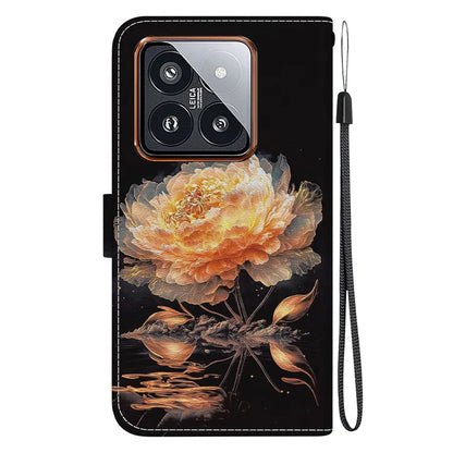 For Xiaomi 14 Pro Phone Case Leather Phone Cover with Wrist Strap