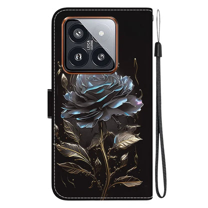 For Xiaomi 14 Pro Phone Case Leather Phone Cover with Wrist Strap