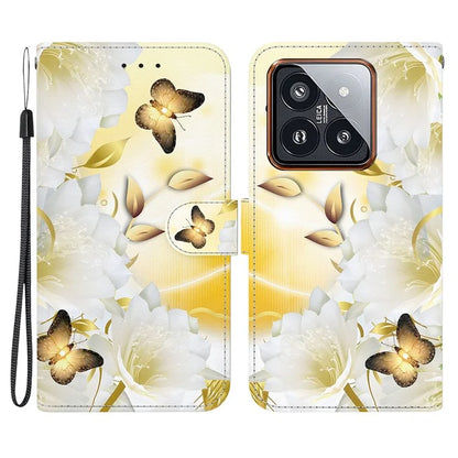 For Xiaomi 14 Pro Phone Case Leather Phone Cover with Wrist Strap