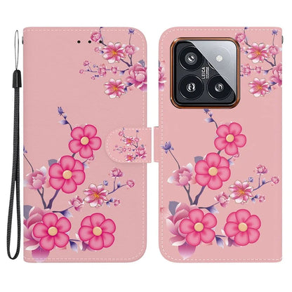 For Xiaomi 14 Pro Phone Case Leather Phone Cover with Wrist Strap