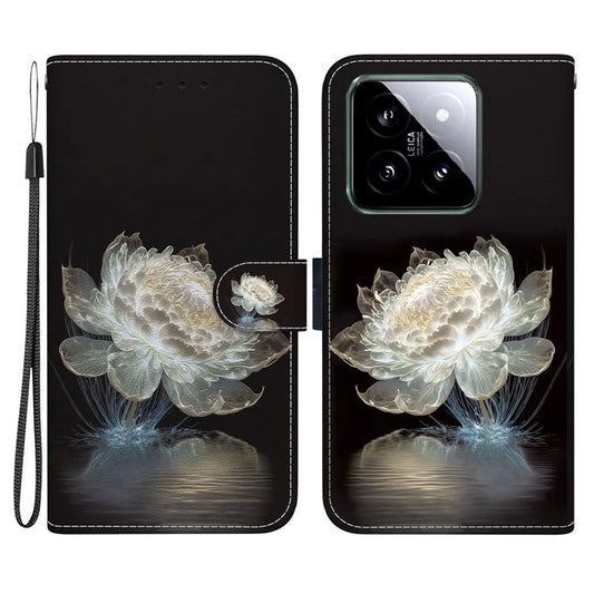 For Xiaomi 14 Phone Case Pattern Printing Wallet Leather Cover