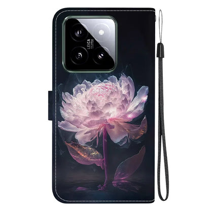 For Xiaomi 14 Phone Case Pattern Printing Wallet Leather Cover