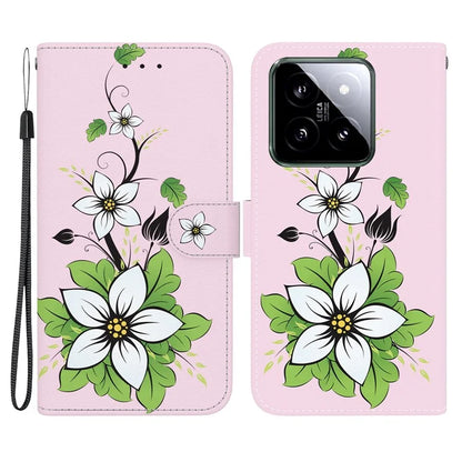 For Xiaomi 14 Phone Case Pattern Printing Wallet Leather Cover